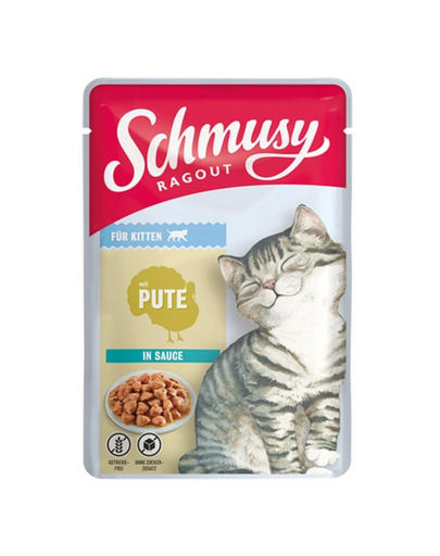 SCHMUSY RAGOUT curcan in sos hrana pentru pisicute 100 g