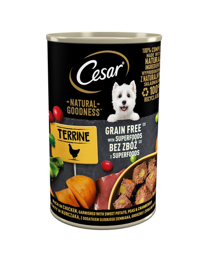 CESAR Hrana umeda pentru caini adulti, cu miel, morcovi si spanac  400g