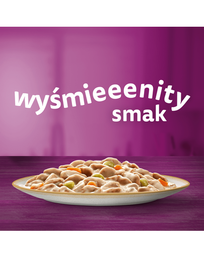 WHISKAS Adult plicuri in sos 12x85g Creamy Variations pentru pisici adulte cu: pui si legume, miel si curcan