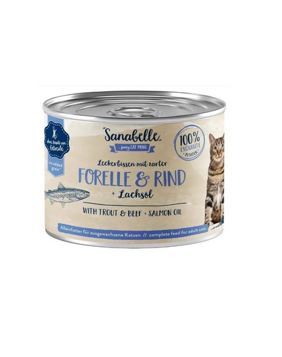 SANABELLE Trout&Beef 195 g conserva cu pastrav si vita pentru pisica