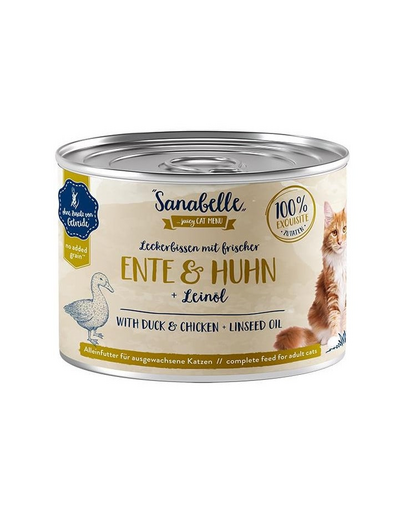 SANABELLE Duck&Chicken 195 g pate pentru pisici adulte, pui si rata