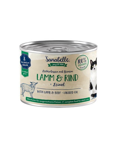 SANABELLE Lamb&Beef 195 g alimente umede pentru pisici adulte