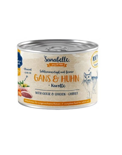 SANABELLE Goose&Chicken 180 g gasca si pui, hrana umeda pisica