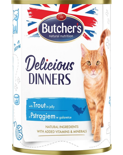 BUTCHER\'S Delicious Dinners hrana pisici, pastrav in jeleu 400g