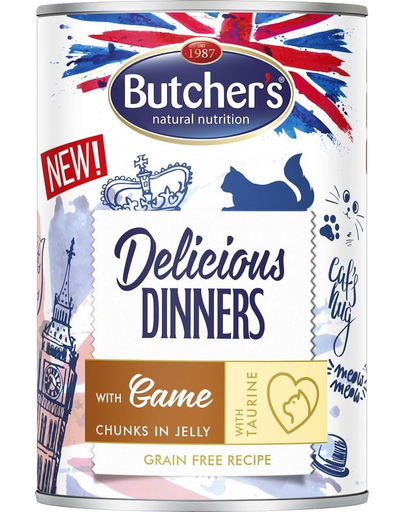 BUTCHER'S Delicious Dinners hrana pisici, vanat in jeleu 400g
