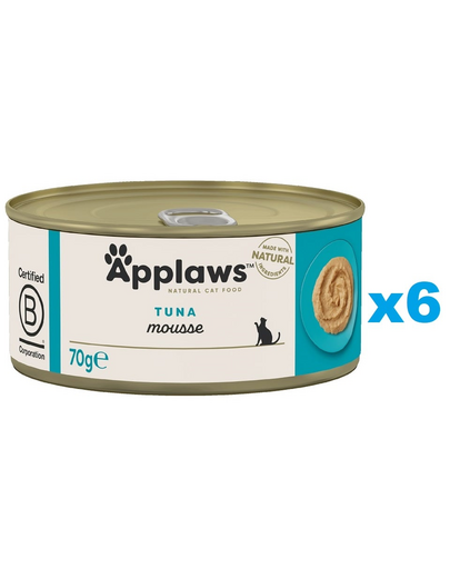 APPLAWS Cat Adult Mousse Tuna Mancare umeda, pisica adulta, mousse cu ton 6x70 g