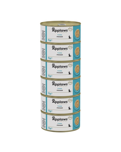 APPLAWS Cat Adult Mousse Tuna Mancare umeda, pisica adulta, mousse cu ton 6x70 g