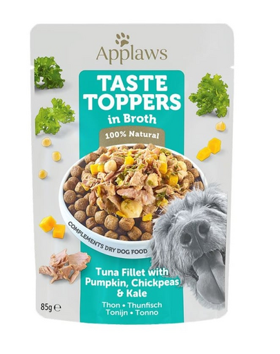 APPLAWS Taste Toppers, Hrana umeda caini, File de ton, dovleac si varza in sos 85 g