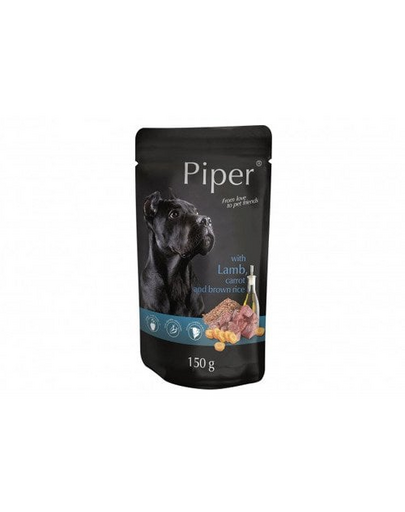 DOLINA NOTECI PIPER - Hrană umedă pentru câini adulți - miel, morcov și orez - 150 g