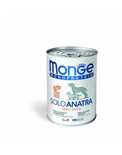 MONGE Monoprotein hrana umeda pentru caini, Rata, 400 g