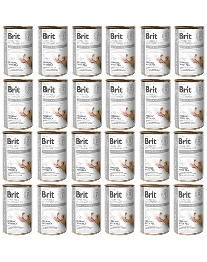 BRIT Veterinary Diet Dog Joint & Mobility hrana pentru caini 24x400 g mobilitate si oase