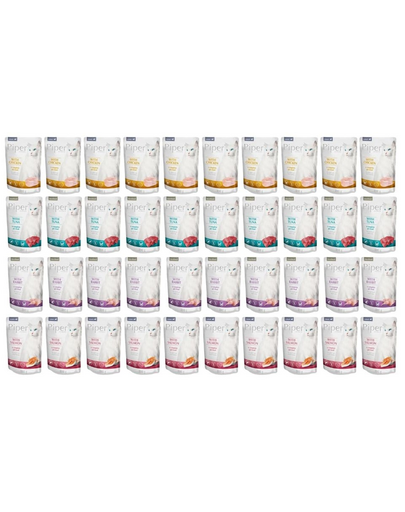 PIPER Animals Cat plicuri pentru pisici 40x100 g hrana umeda mixta