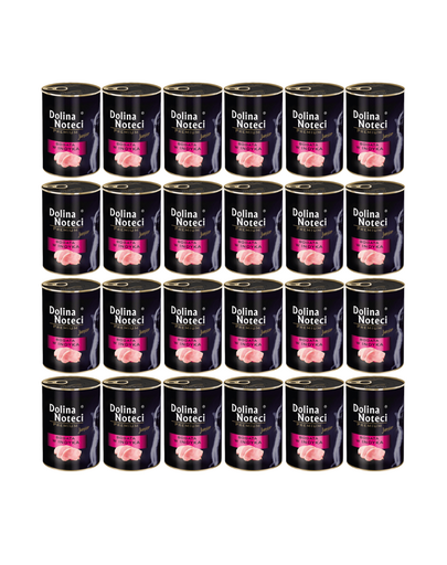 DOLINA NOTECI Premium Junior Set conserve hrana umeda pisoi, cu curcan 24 x 400 g
