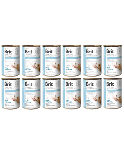 BRIT Veterinary Diet Obesity Lamb&Pea pentru caini obezi 12x400 g hrana dietetica