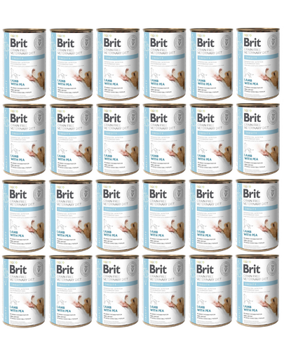 BRIT Veterinary Diet Obesity Lamb&Pea 24x400 g aliment pentru caini obezi