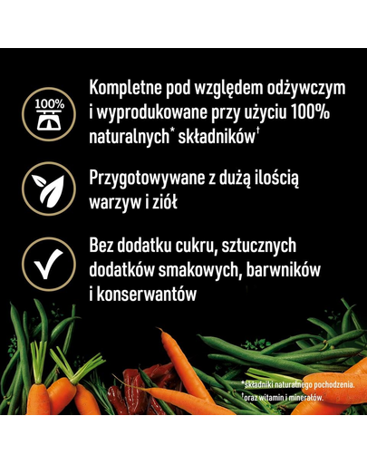CESAR Hrana umeda pentru caini adulti, bogata in vita cu morcovi si fasole 400g