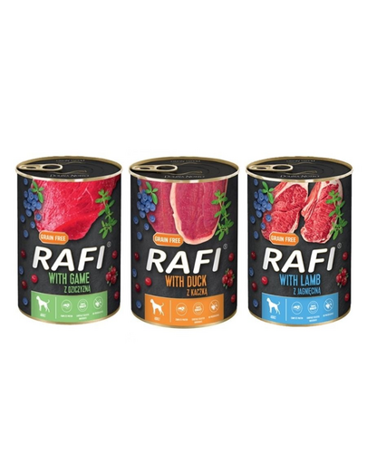 DOLINA NOTECI RAFI Conserve pentru caine adult, mix sortimente 36x400g
