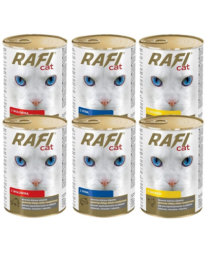 DOLINA NOTECI Rafi Adult Set conserve pentru pisici, cu mixt de sortimente 24x415 g