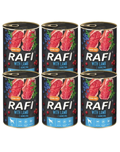 DOLINA NOTECI RAFI Hrana umeda pentru vaine, cu miel 6x800 g