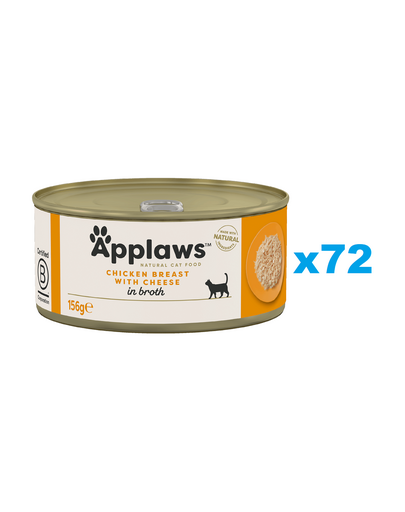 APPLAWS Cat Adult Chicken Breast with Cheese in Broth pierś z kurczaka z serem w bulionie 72x156 g