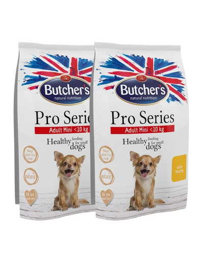 BUTCHER\'S ProSeries Dog Dry cu pui 2x800 g hrana caini talie mica