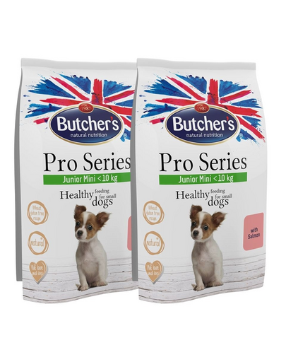 BUTCHER\'S ProSeries Junior Mini cu somon 2x800g hrana caine