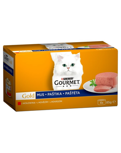 Purina Gourmet Gold mus wołowina 4x85 g
