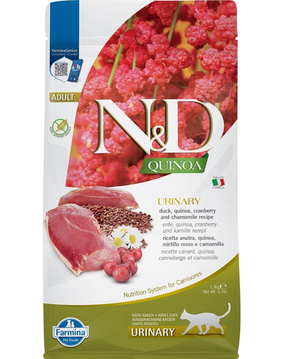FARMINA N&D Quinoa Cat Urinary Hrana pentru pisici cu afectiuni urinare, cu rata 1.5 kg