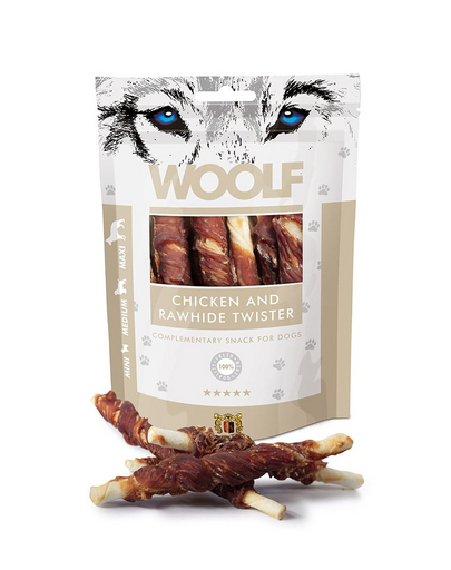 Chicken And Rawhide Twister 100g suszona skóra owinięta kurczakiem