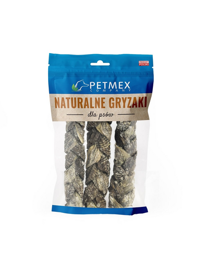 PETMEX Piele de cod impletita 100g recompense pentru caini