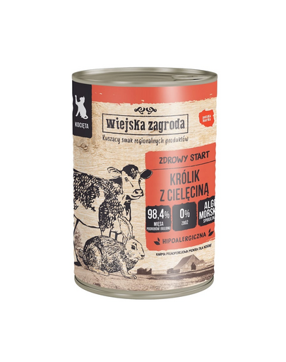 Królik z Cielęciną 400g dla kociąt