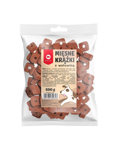 MACED Gustare pentru caine, cu carne de vita 500 g