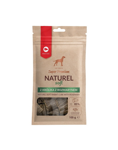 MACED Super Premium Naturel Soft recompense pentru caini cu iepure si rozmarin 100g