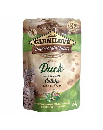 CARNILOVE Cat Duck&amp;Catnip 85 g Hrana umeda pisici, cu rata si iarba matei
