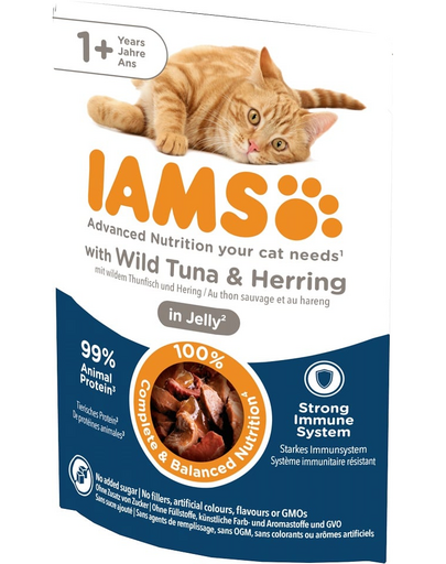 Cat Adult All Breeds Tuna & Herring In Jelly Pouch 85 g