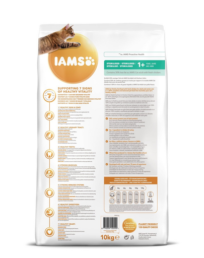 IAMS Hrana uscata pentru pisici adulte. continut redus de grasimi, cu pui 10 kg