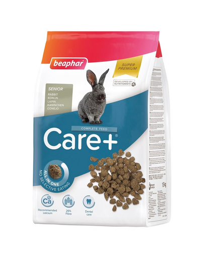BEAPHAR Care+ Rabbit Senior hrana iepuri seniori 1,5 kg