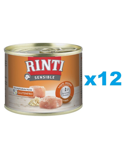 RINTI Sensible Kurczak z ryżem 12x185 g