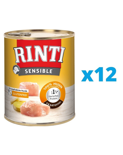 RINTI Sensible Kurczak z ziemniakami 12 x 800 g