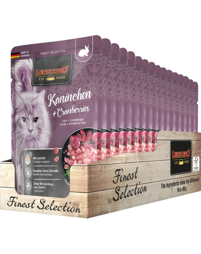 Finest Selection Królik z żurawiną dla kota 16 x 85 g