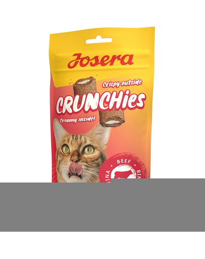 JOSERA Crunchies Beef 60 g recompense crocante pentru pisici, cu vita