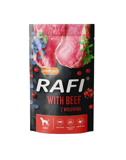 RAFI z wołowiną, borówką i żurawiną dla psa 500 g