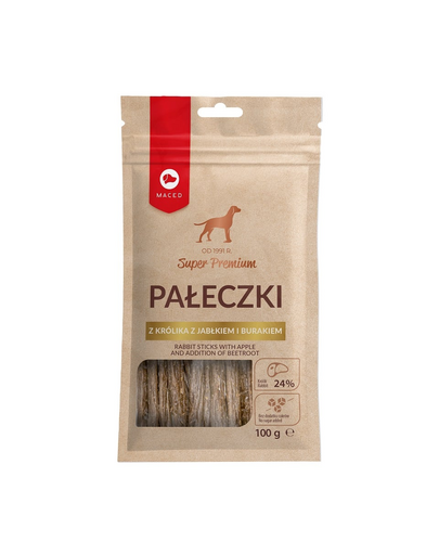 MACED recompense caini, cu iepure, mere si sfecla rosie 100g