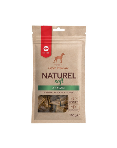 MACED Super Premium Naturel soft recompense moi pentru caini, cu rata 100 g