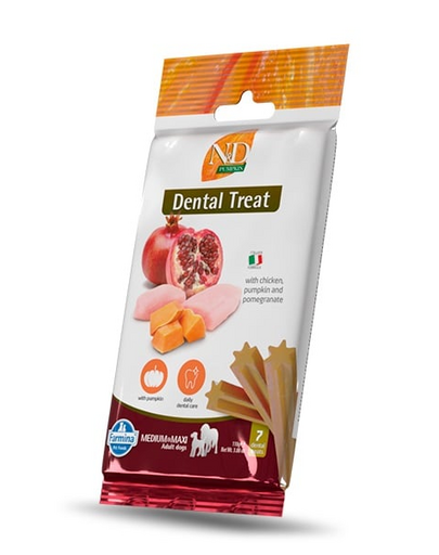 FARMINA N&D Pumpkin Dental Treat Chicken Pomegranate Medium/Maxi 100 g Batoane dentare caini de talie medie si mare, cu pui