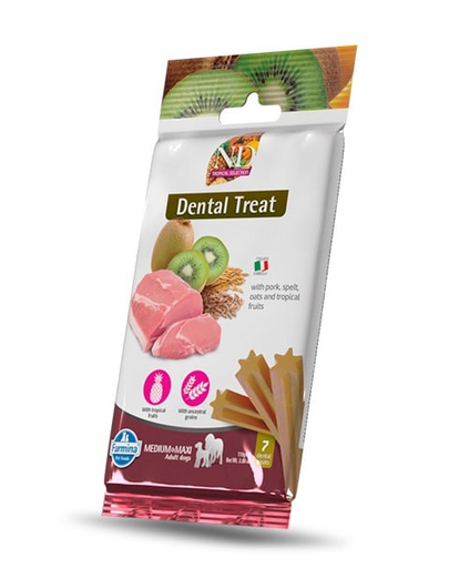 FARMINA N&D Tropical Selection Dental Treat Pork Medium/Maxi 100 g recompense dentare pentru caini de talie medie si mare