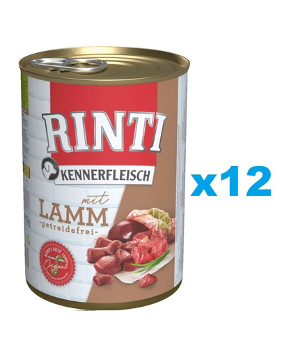 RINTI Kennerfleisch Lamb miel 12x400 g hrana caine
