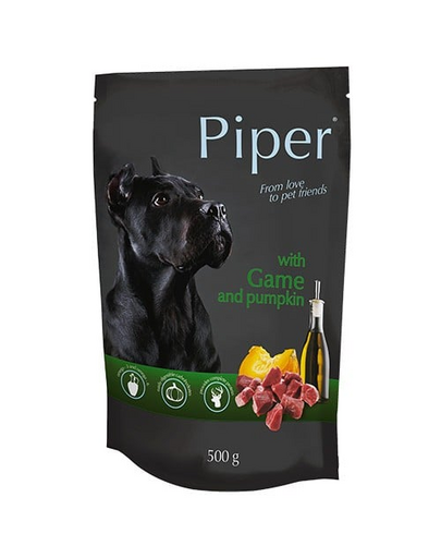PIPER z dziczyzną i z dynią 500 g mokra karma dla dorosłych psów