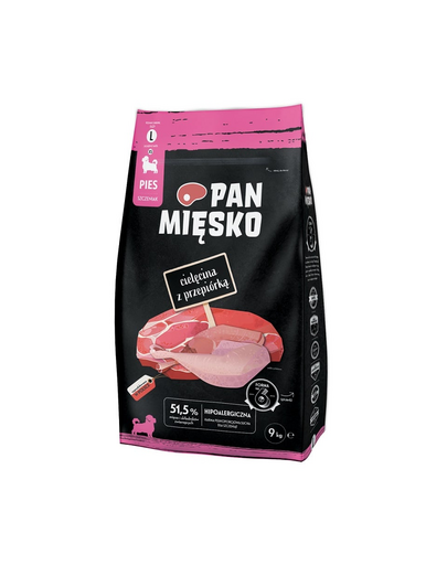 Cielęcina z przepiórką dla szczeniąt chrupki L 9 kg