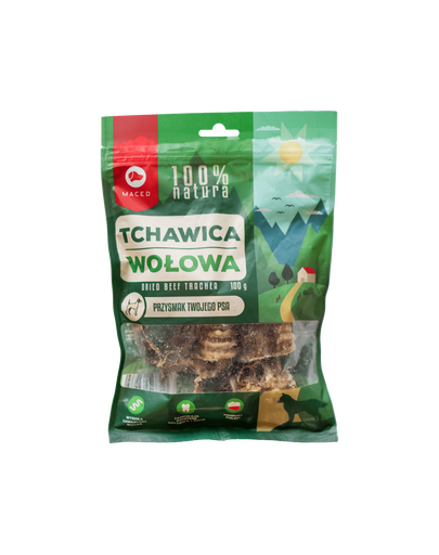 MACED 100% Nature Recompensa pentru caini, trahee de vita 100 g